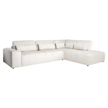 - Bank Lund cream fusion 3-seater + ottoman right