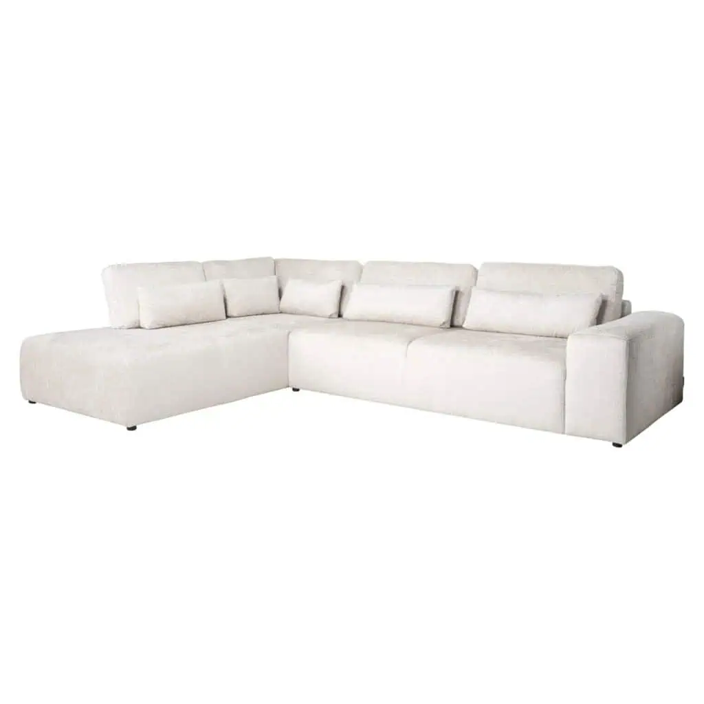 - Bank Lund cream fusion 3-seater + ottoman left