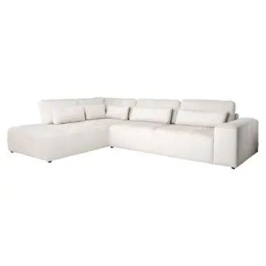 - Bank Lund cream fusion 3-seater + ottoman left