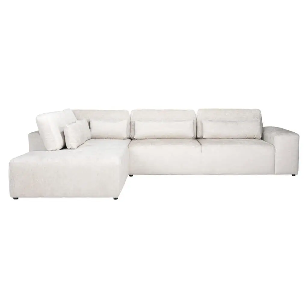 - Bank Lund cream fusion 3-seater + ottoman left