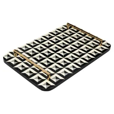 - Dienblad Birte black/white
