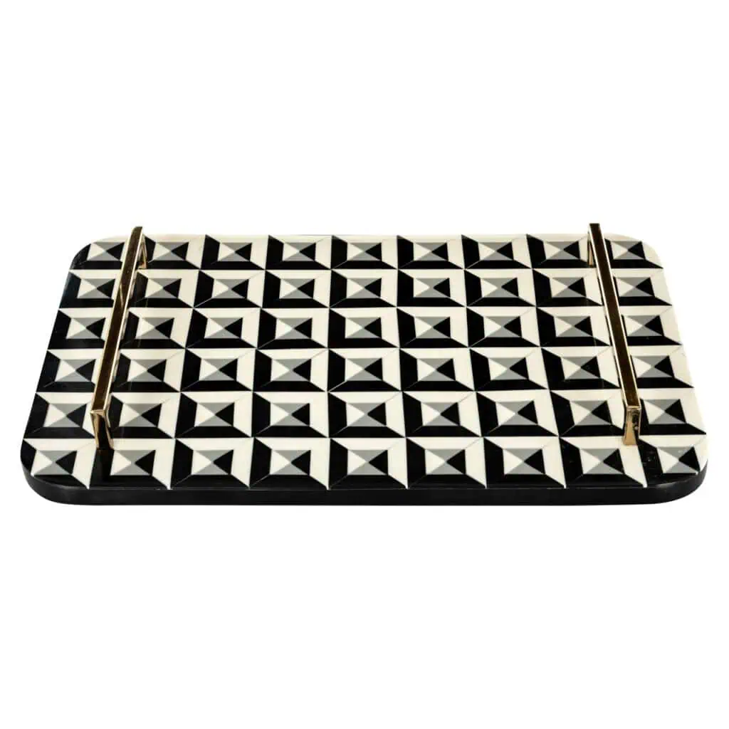 - Dienblad Birte black/white