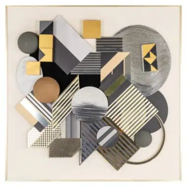 - Wall art 3D Block black/gold