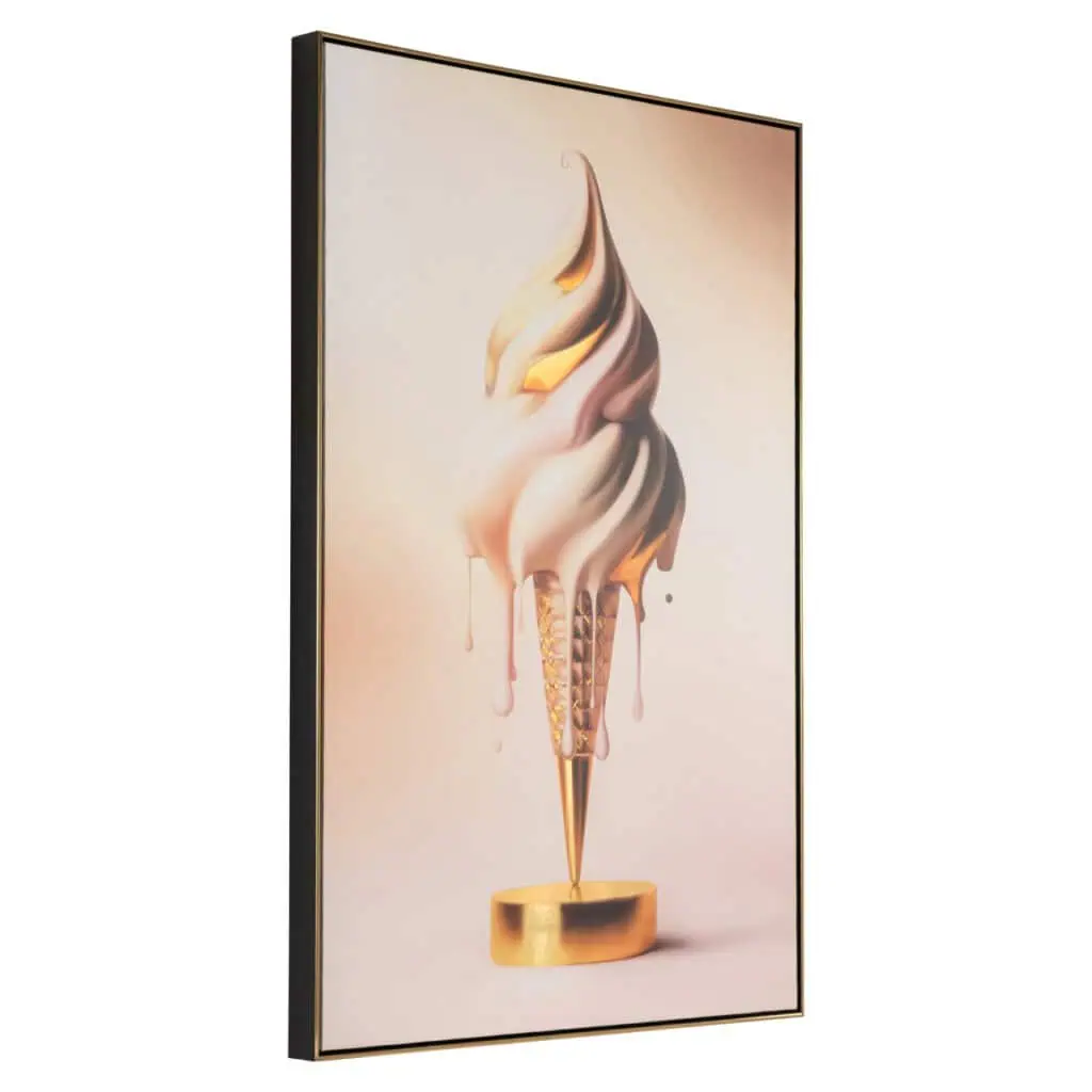 - Wall art Icecream gold