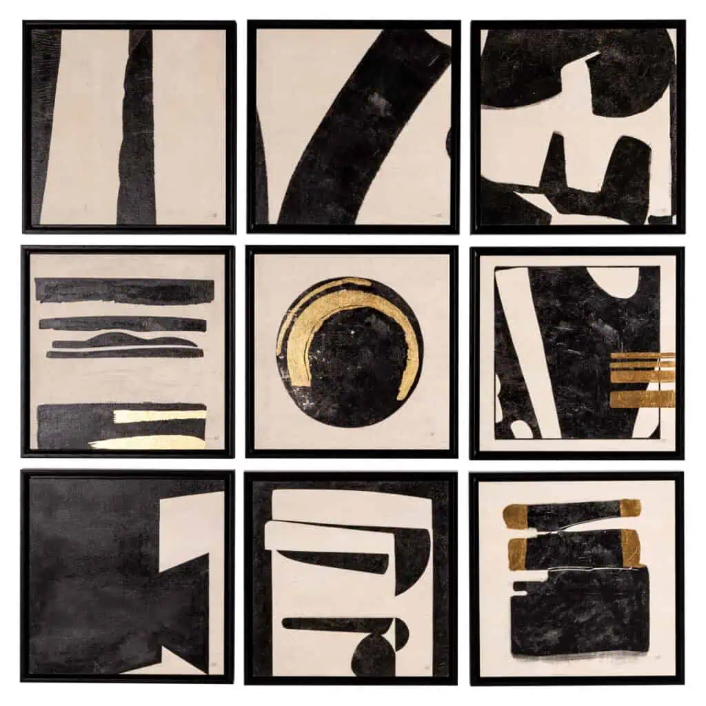 - Wall art Gabri black/white (Set of 9)