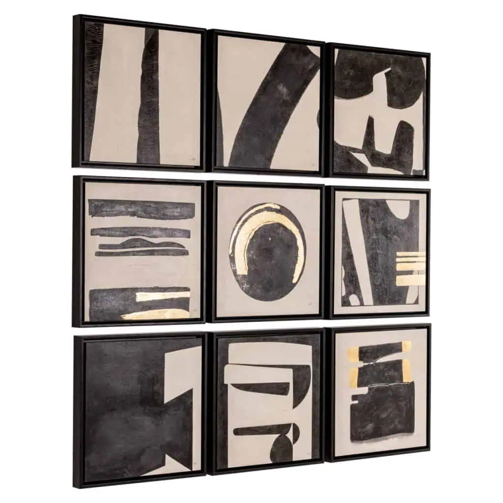 - Wall art Gabri black/white (Set of 9)