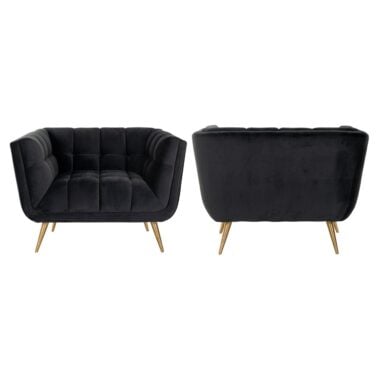 - Chaise  longue Huxley velours anthracite