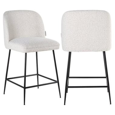 - Counterstoel Pullitzer white bouclé