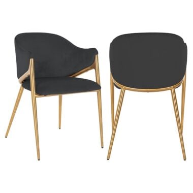 - Eetkamerstoel Gwen quartz anthracite fire retardant