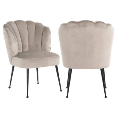 - Chaise de salle à manger Pippa  en velourskhaki