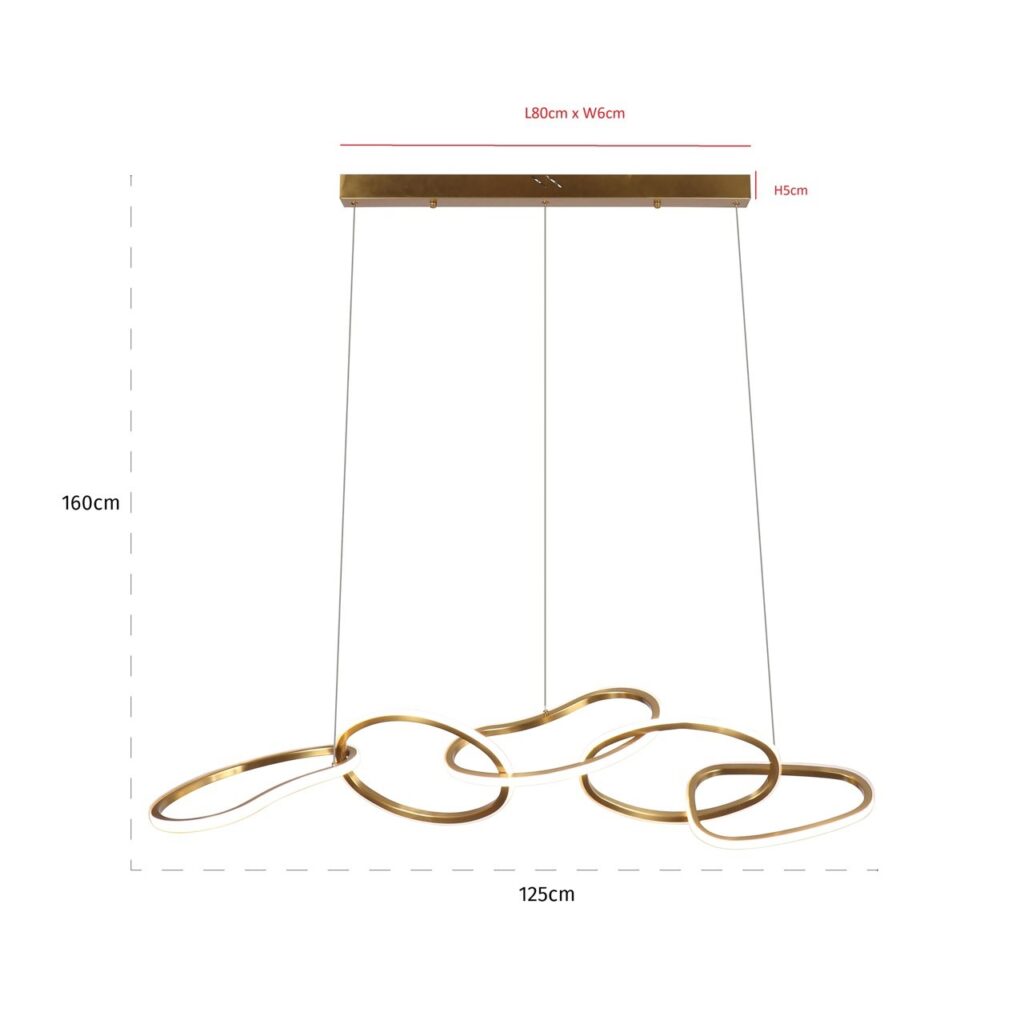 - Hanglamp Flyn brushed gold