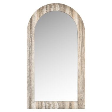 - Mirror Calvo gray faux travertine