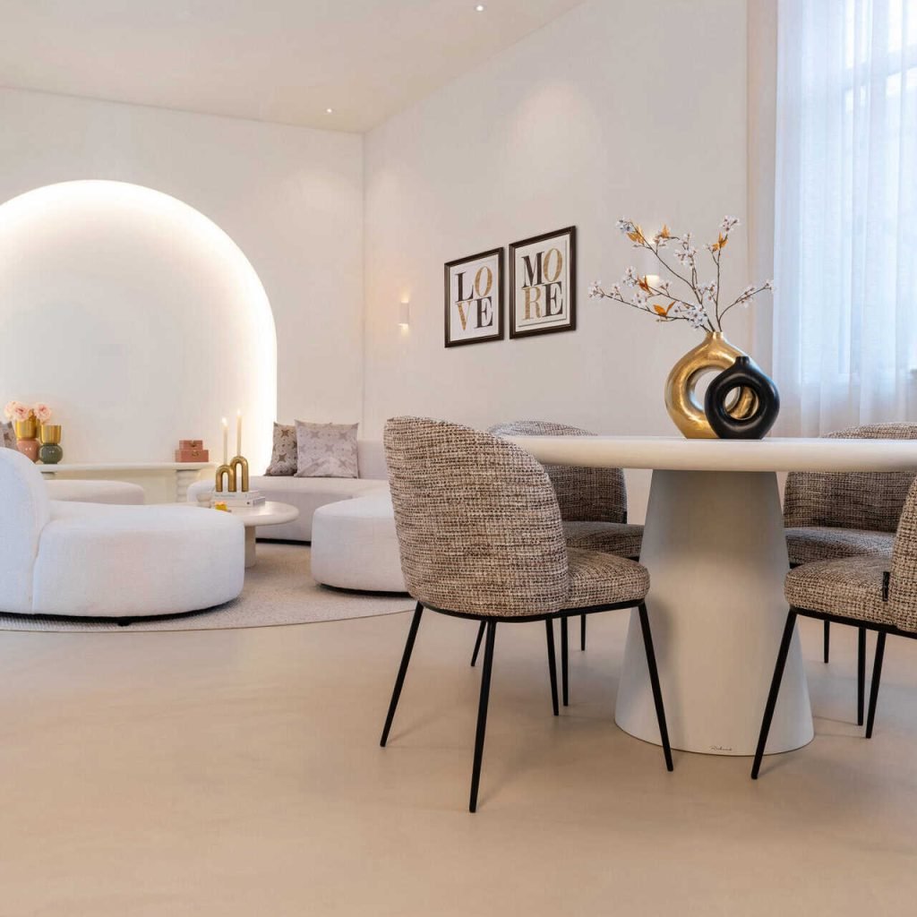 - Eetkamerstoel Elvi trendy nature fire retardant (Set of 2)