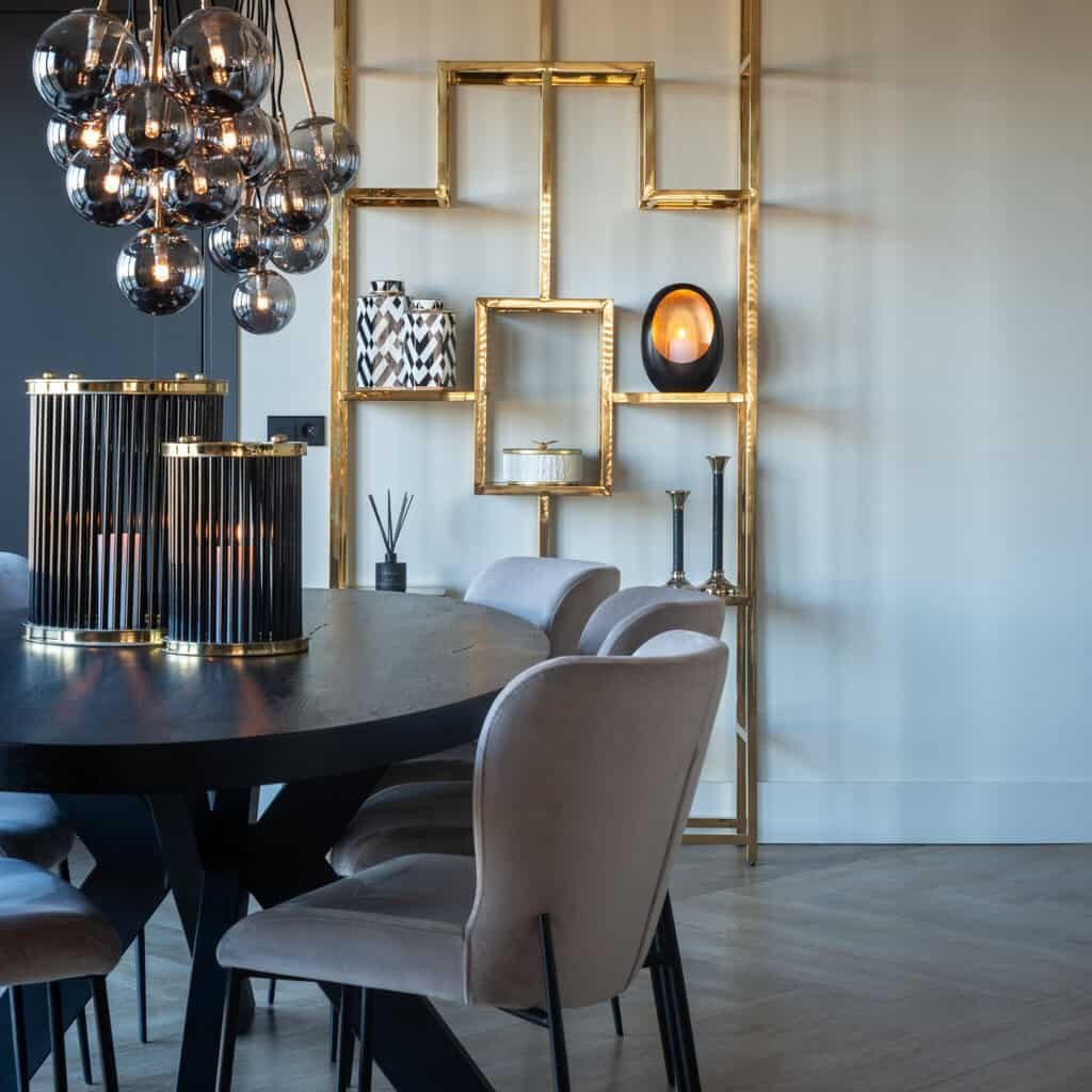 - Eetkamerstoel Darby khaki velvet fire retardant (Set of 2)