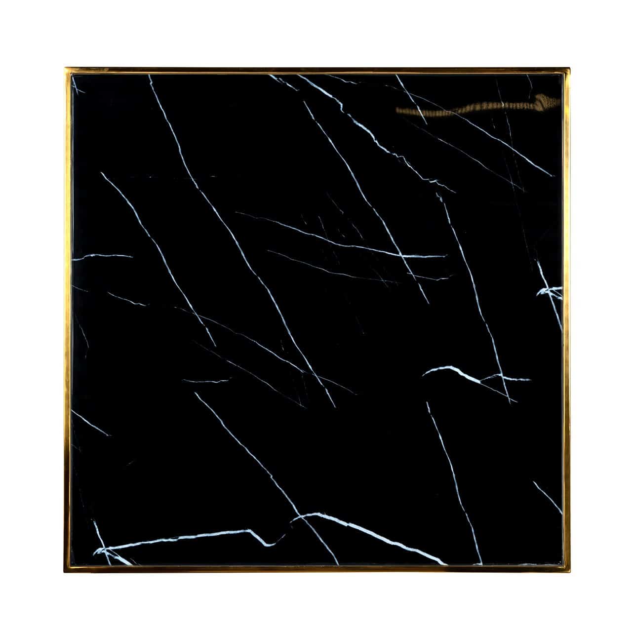 Bistrotafel Can Roca square black 70x70 (Black/gold)