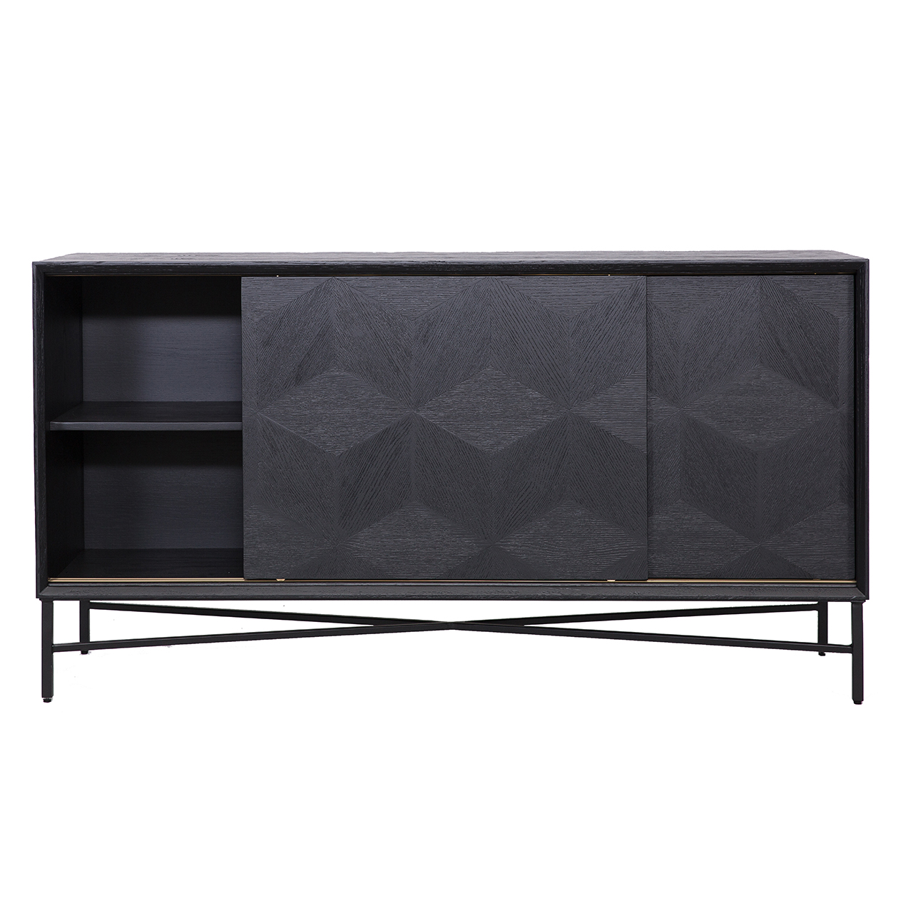 Dressoir Blax 2-schuifdeuren (Black)