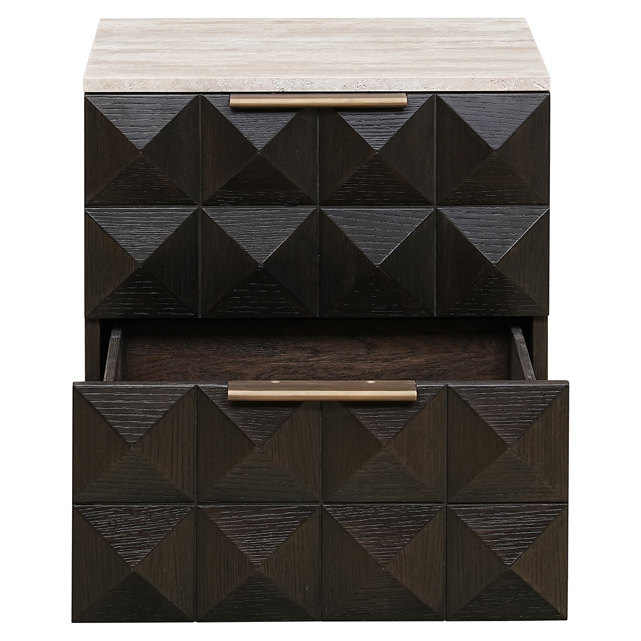 Nachtkastje Claremont 2-laden (Brown)
