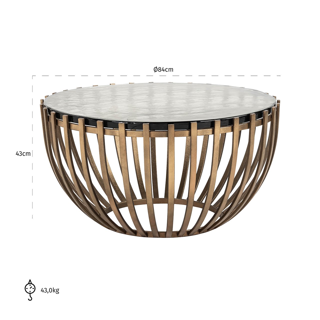 Salontafel Volante 83Ø (Gold)