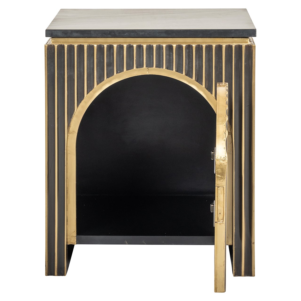 Nachtkastje Les Arcs 1-deur (Brushed Gold)