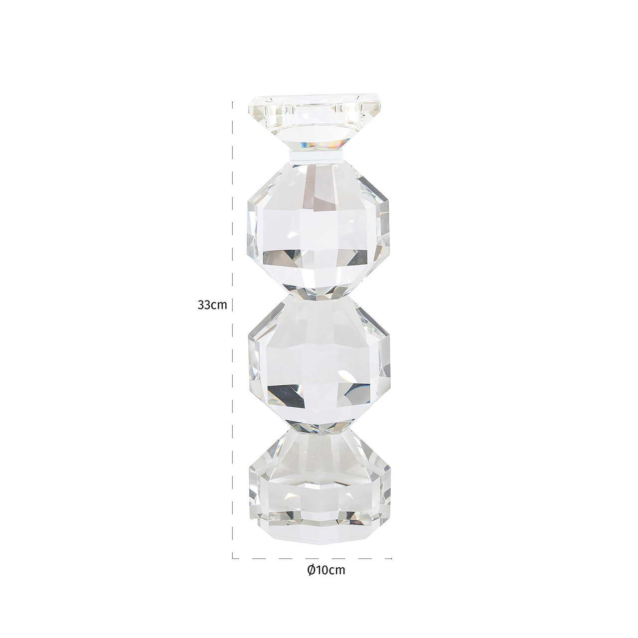 Kandelaar Safia klein (Clear transparent)