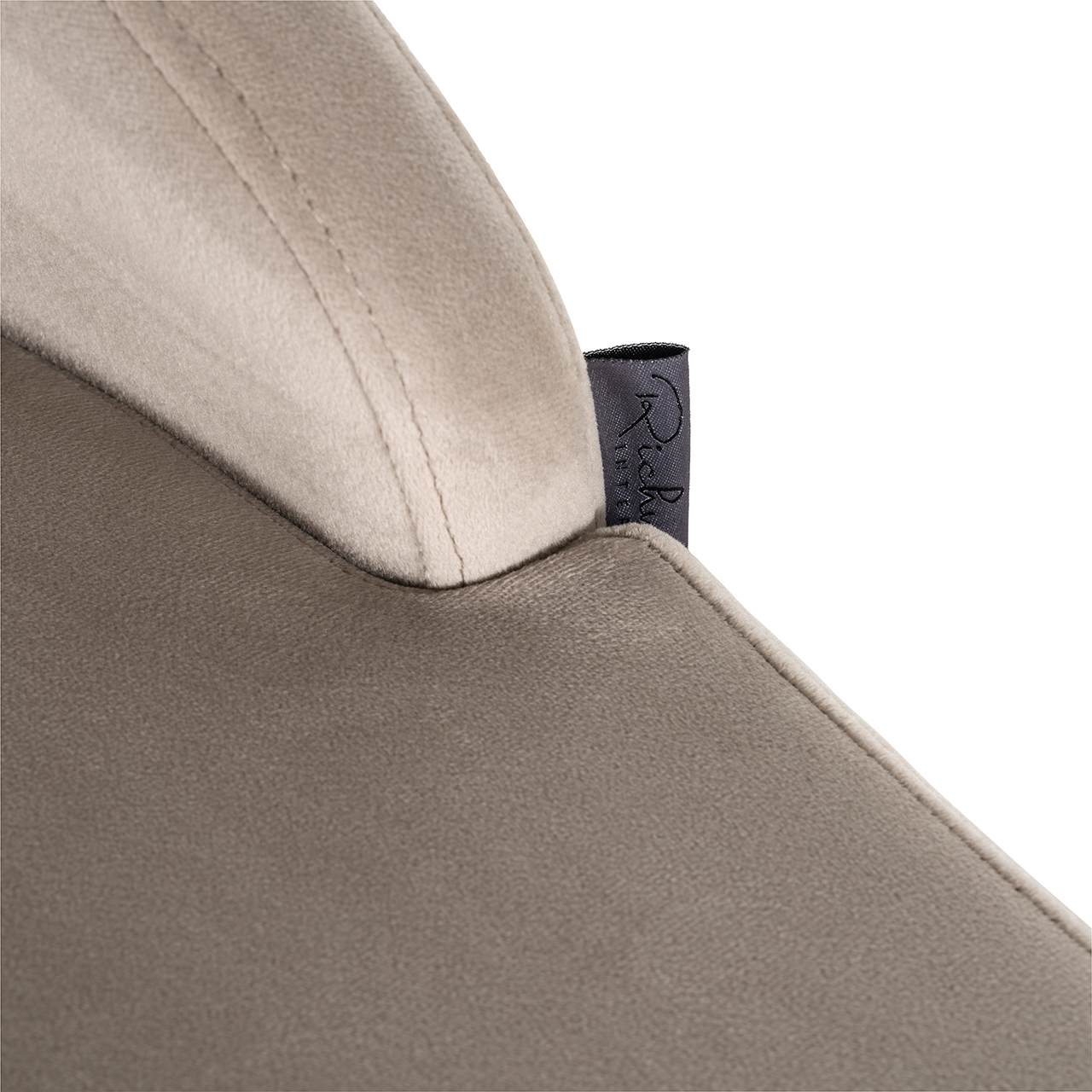 Barstoel Bolton khaki velvet / black fire retardant (FR-Quartz 903 Khaki)