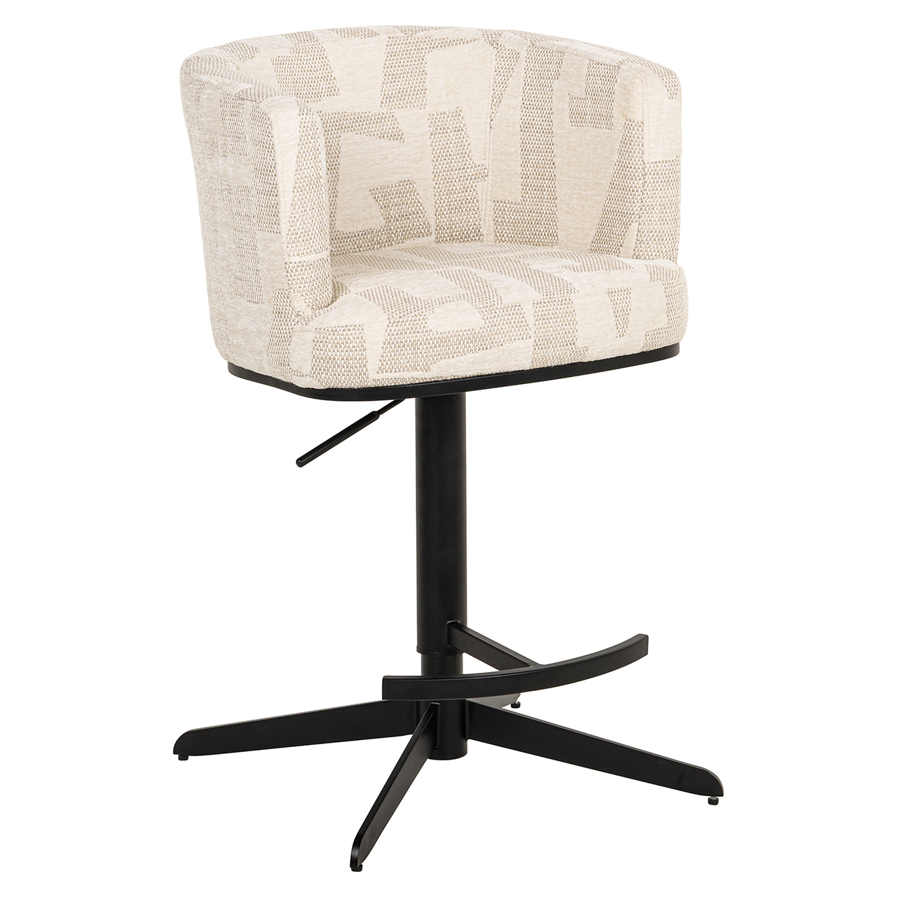 Bar/counterstoel Cheyenne beige graffic (Beige graffic)