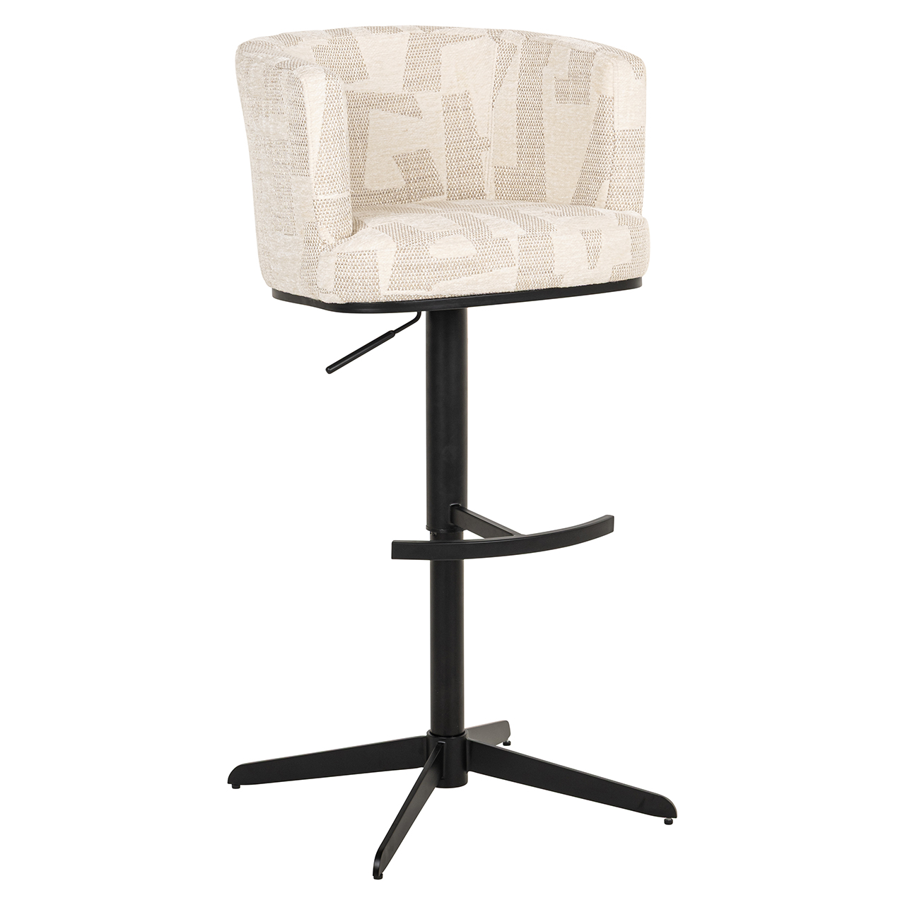 Bar/counterstoel Cheyenne beige graffic (Beige graffic)
