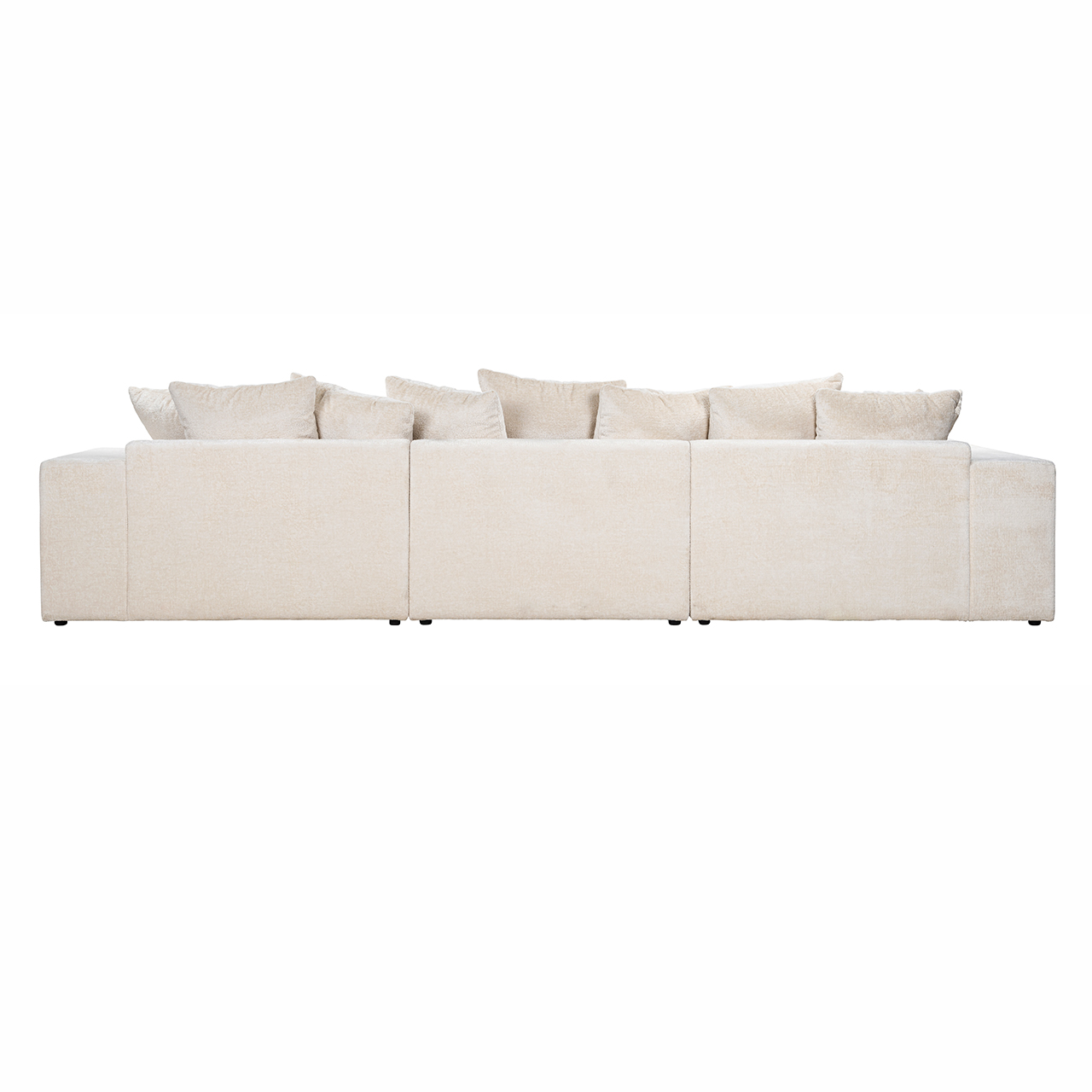 Bank Alcazar 3-zits + lounge links/rechts white chenille (Bergen 900 white chenille)