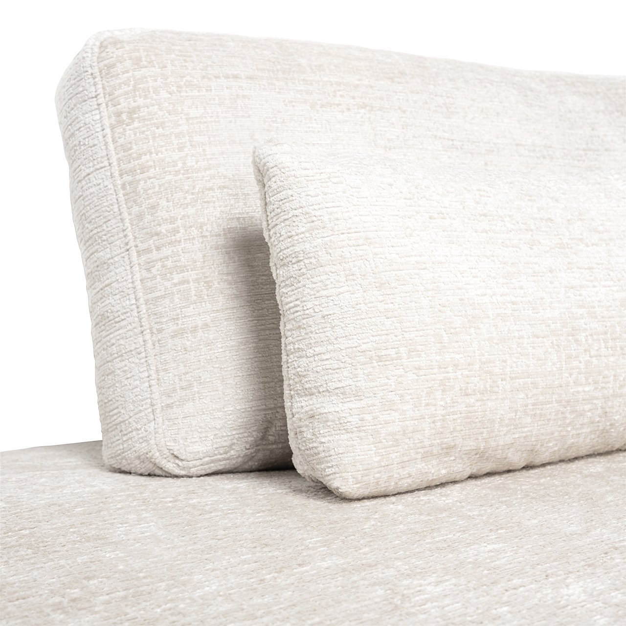 Bank Lund 3-zits + ottoman links cream fusion (Fusion cream 02)