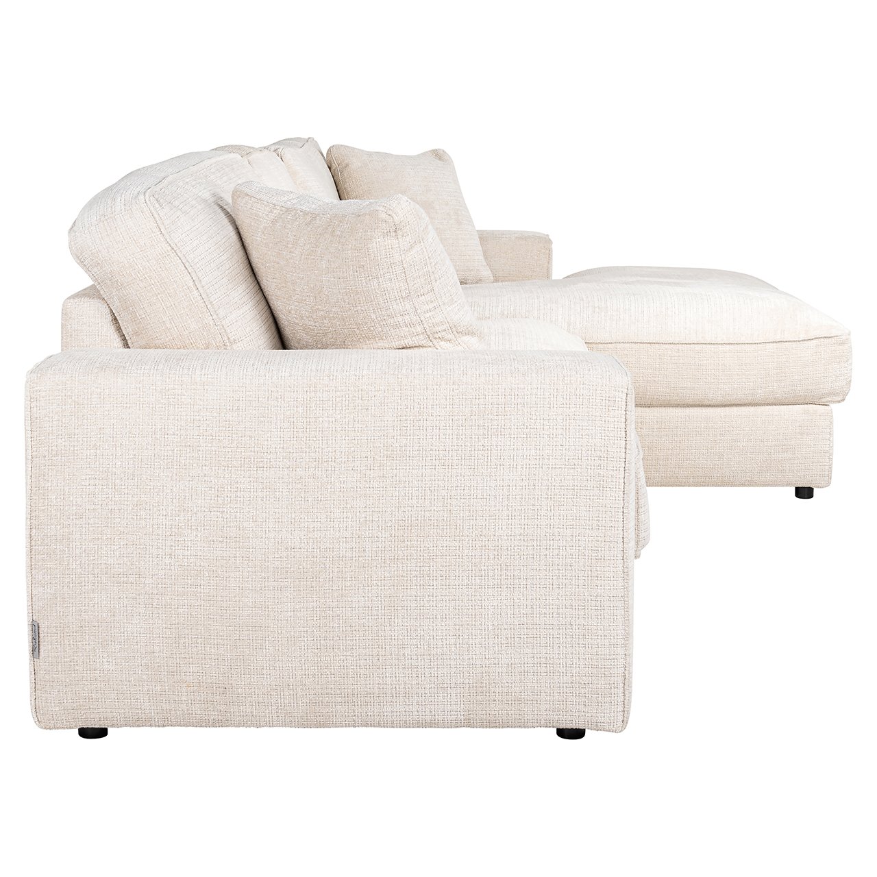 Sofa Santos 2,5-seater + lounge right beige niagara (Niagara 902 beige Chenille)