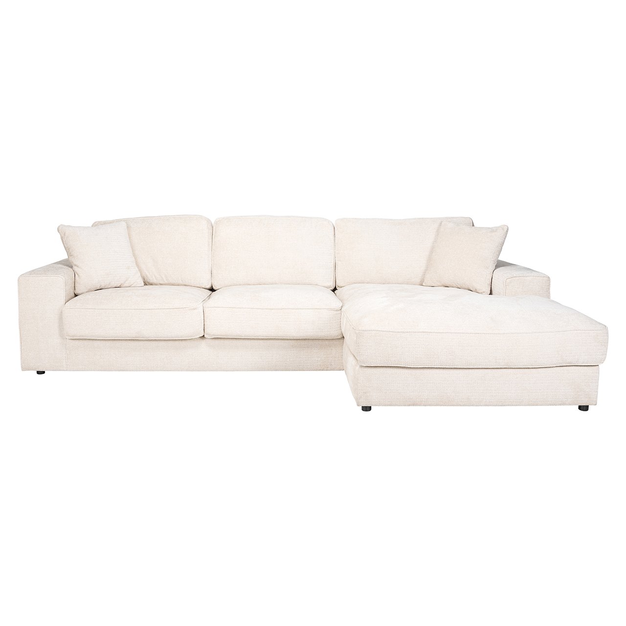 Sofa Santos 2,5-seater + lounge right beige niagara (Niagara 902 beige Chenille)